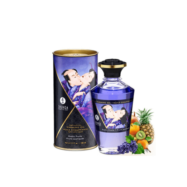 Huile chauffante fruits exotiques comestible 100ml 